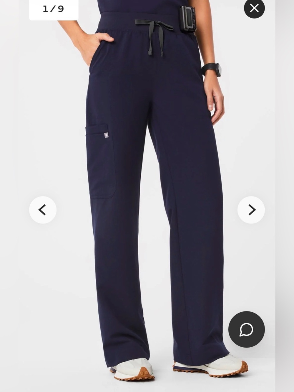 FIGS Isabel High-Rise Wide-Leg Scrub Pant - Picture 3 of 11